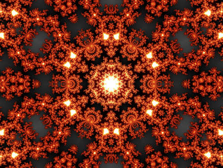 Brown fractal ornamentの写真素材