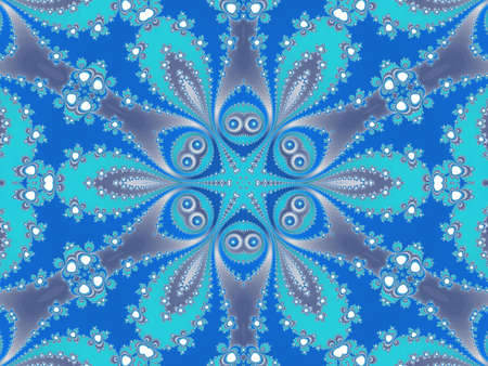 Blue fractal ornamentの写真素材