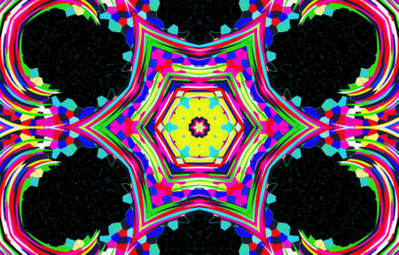Absstraction colored ornament with a starの写真素材