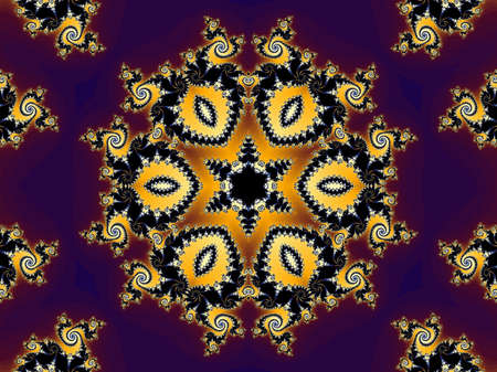Brown fractal ornamentの写真素材