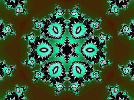 Green fractal ornamentの写真素材