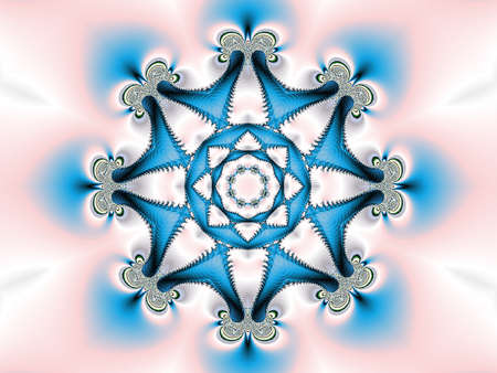 Glowing fractal starの写真素材