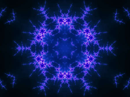 Digital fractal snowflakeの写真素材