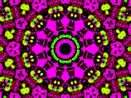 Purple fractal ornamentの写真素材