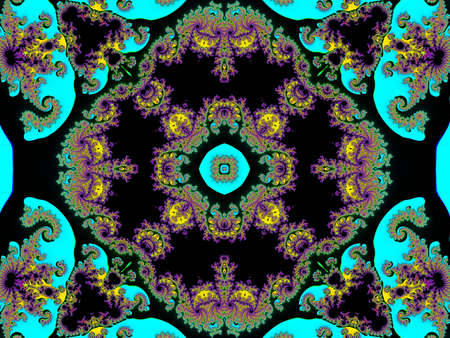 Winter fractal ornamentの写真素材
