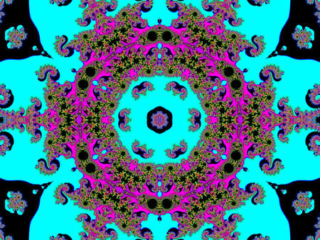 Winter fractal ornamentの写真素材