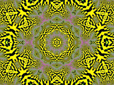 Yallow fractal ornamentの写真素材