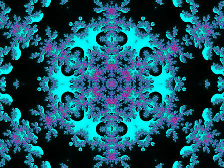 Winter fractal snwflakeの写真素材