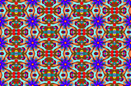 Bright geometric seamless patternの写真素材