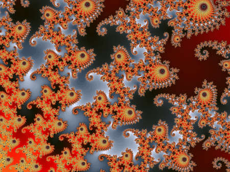 Patterned fractal background in brown colorの写真素材