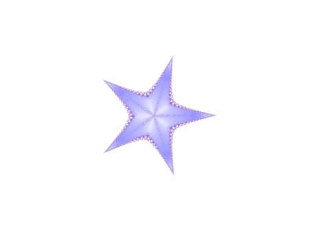 Blue fractal starの写真素材
