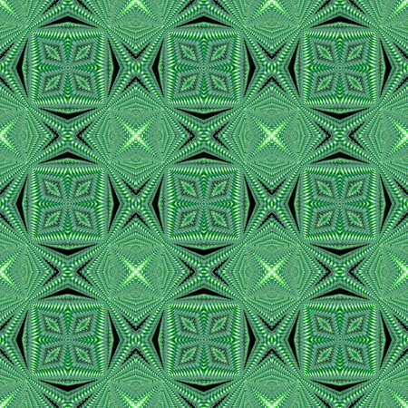 Green seamless fractal patternの写真素材