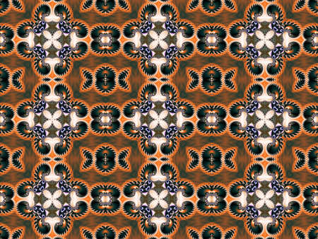 Brown fractal seamless patternの写真素材