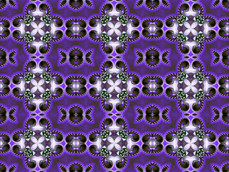 Blue seamless fractal patternの写真素材