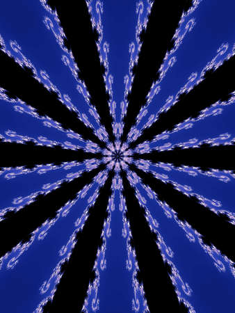 Blue fractal abstraction background with radiationの写真素材