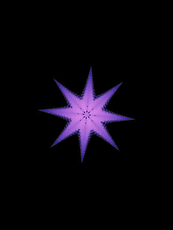 Lilac star on a black background の写真素材