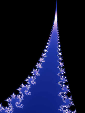 Blue fantastic fractal roadの写真素材