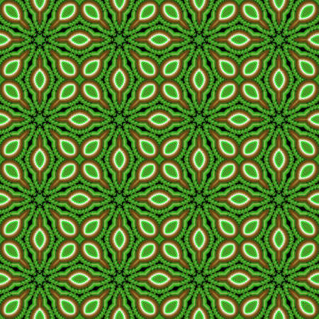 Green fractal seamless patternの写真素材