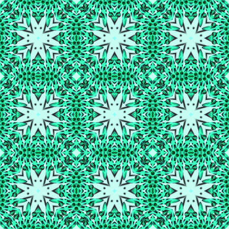 Green fractal seamless patternの写真素材