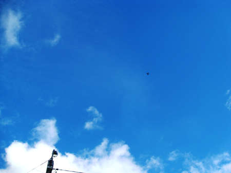 The plane in white clouds  Photo with air showの写真素材