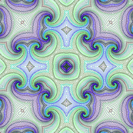 Patterned ornament with linesの写真素材