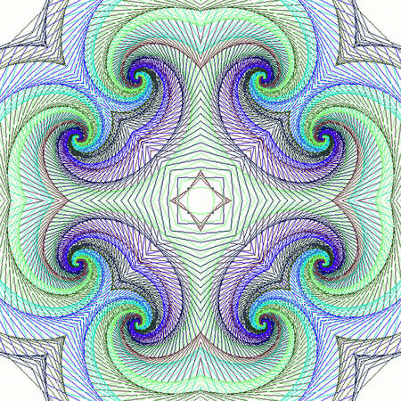 Patterned ornament with linesの写真素材