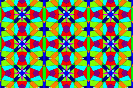 Geometric seamless pattern in bright colorsの写真素材