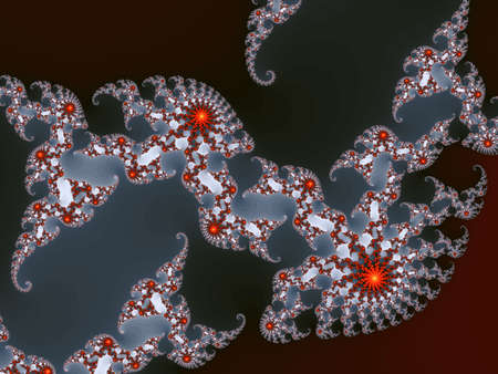 Grey patterned fractalの写真素材