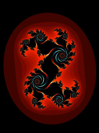 Dark fractal with spiralsの写真素材
