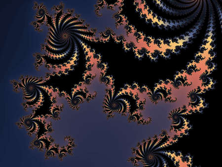 Patterned fractal spiralの写真素材