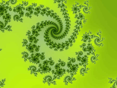 Green fractal spiralsの写真素材