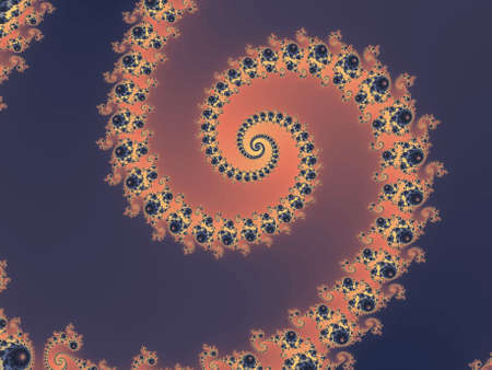 Graceful fractal spiralの写真素材