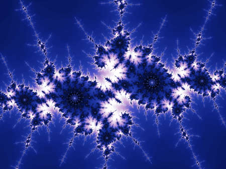 Blue fractal background の写真素材