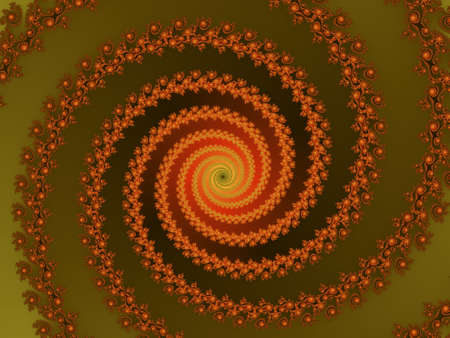 Patterned fractal spiralの写真素材