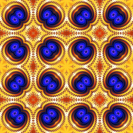 Seamless fractal pattern with spiralsの写真素材