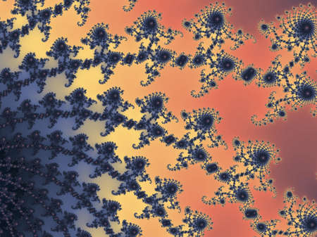 Patterned fractal background with spiralsの写真素材