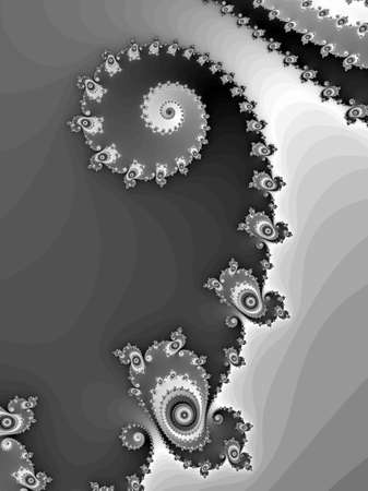 Decorative fractal spiral in a graphic styleの写真素材