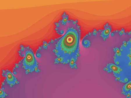 Decorative fractal background with spiralsの写真素材