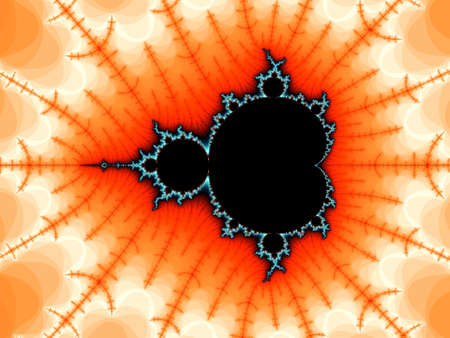Decorative fractal background in a orange colorsの写真素材