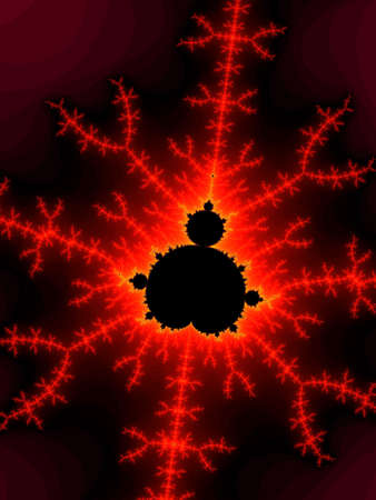 Decorative fractal background in a red colorsの写真素材