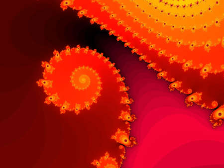 Red fractal spiralの写真素材