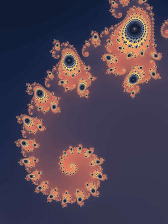 Decorative fractal spiral in a purple colorsの写真素材
