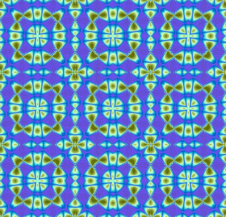 Seamless fractal pattern in a blue colorsの写真素材