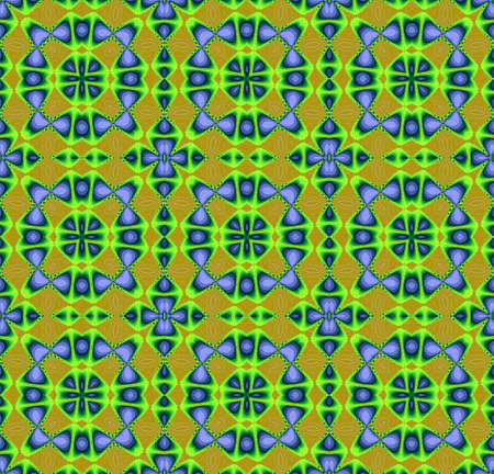 Seamless fractal pattern in a green colorsの写真素材