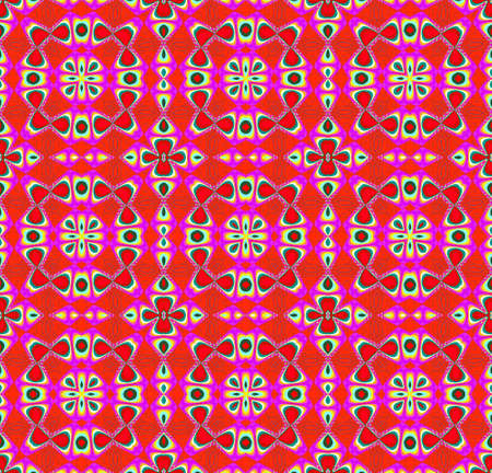 Seamless fractal pattern in a red colorsの写真素材