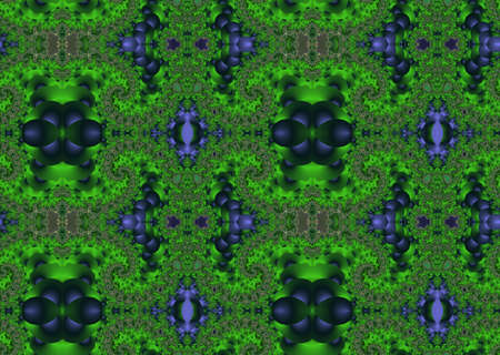 Seamless fractal pattern in a green colorsの写真素材
