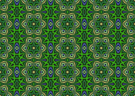 Seamless decorative pattern in a green colorsの写真素材