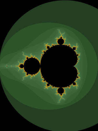 Decorative fractal background in a dark - green colorsの写真素材