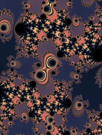 Abstraction fractal background in a dark colors for designの写真素材