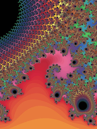 Digital computer graphic - rendering. Abstraction fractal background in a bright colors for designの写真素材